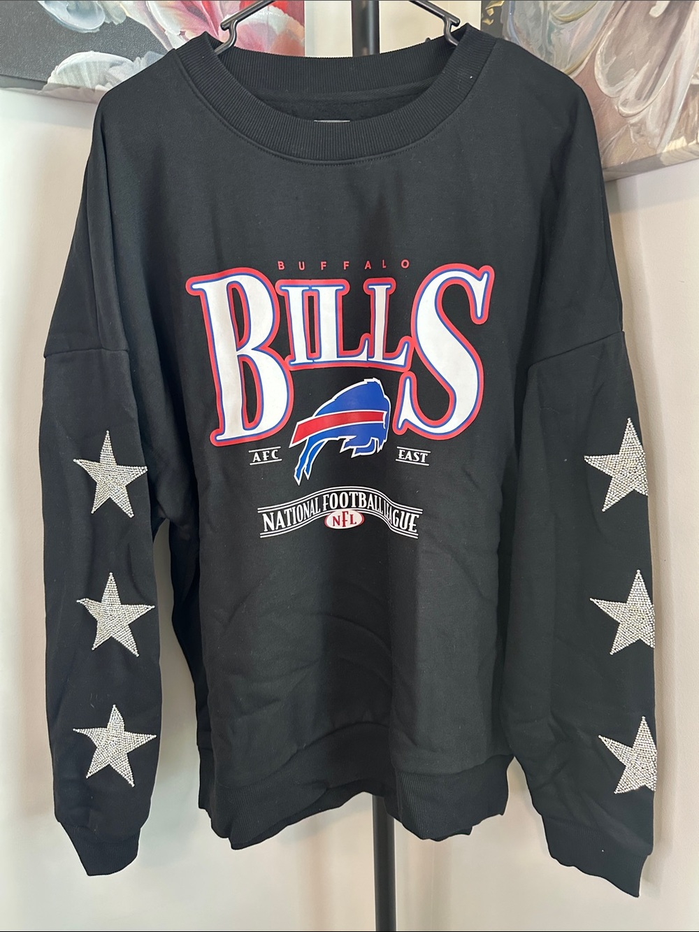 Buffalo Bills Gameday Couture Women's Relaxed Rhinestone Pullover Sweatshirt